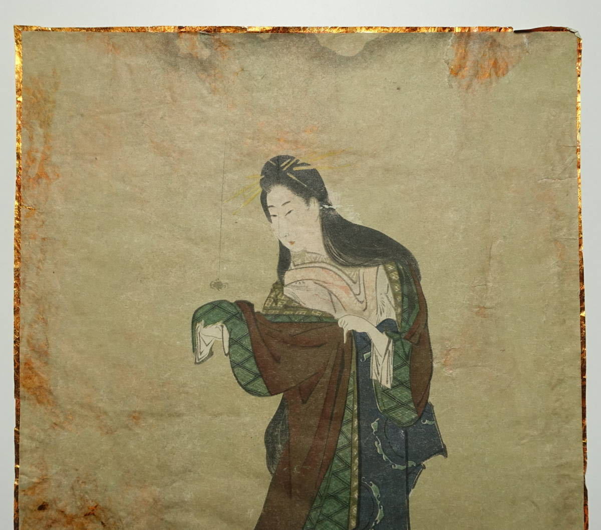 【由】蹄斎北馬 浮世絵 木版画 美人画 コレクター放出品【時代物 江戸版画 明治 古書画 和本 春画 艶本 歌舞伎】_画像7