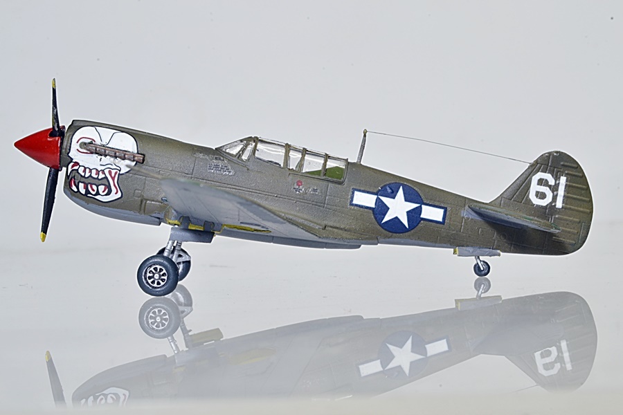 1/144 【完成品】☆カーチス P-40N ウォーホーク　ドクロ部隊「フライングスカル」_画像1