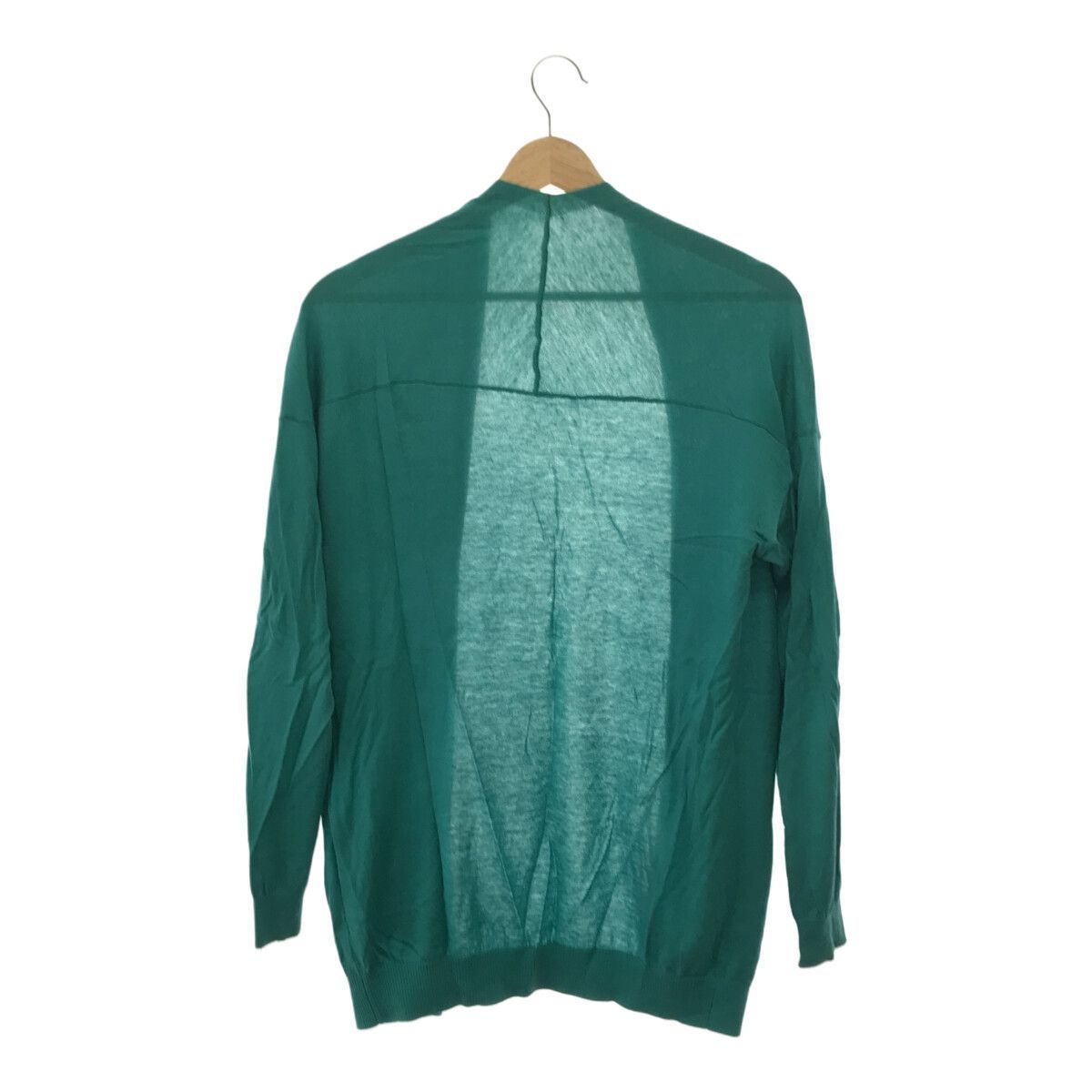 * beautiful goods * UNTITLED Untitled tops cardigan simple easy long sleeve lady's green 2 silk cashmere 901-5920 old clothes 