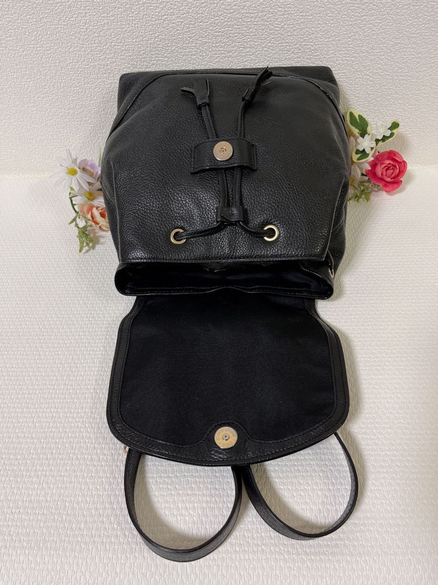 美品】COACH コーチ リュックサック レザー バックパック 巾着 金具 美品】COACH コーチ リュックサック レザー バックパック 巾着 金具