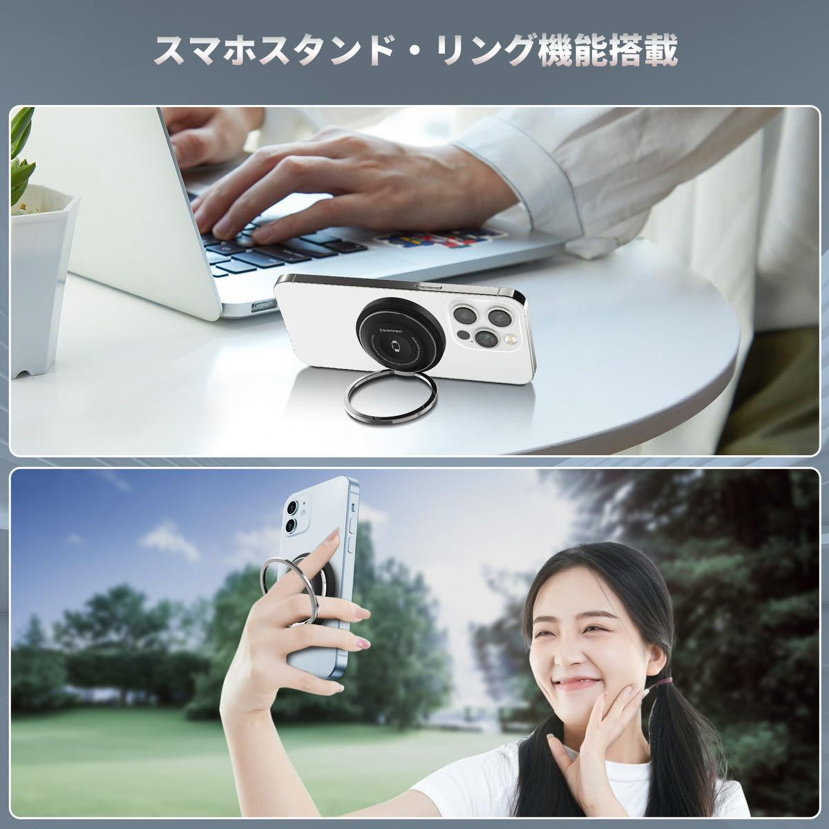 ワイヤレス充電器 3in1 充電器 iphone アップルウォッチ 両面同時充電 iphone apple watch 充電スタンド 急速充電 マグネット式充電 スマホ_画像3