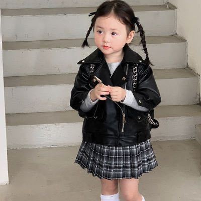 子供服 110㎝ 120㎝ 130㎝ キッズ スカート プリーツスカート チェック柄 女の子 グレー ブラウン_画像1