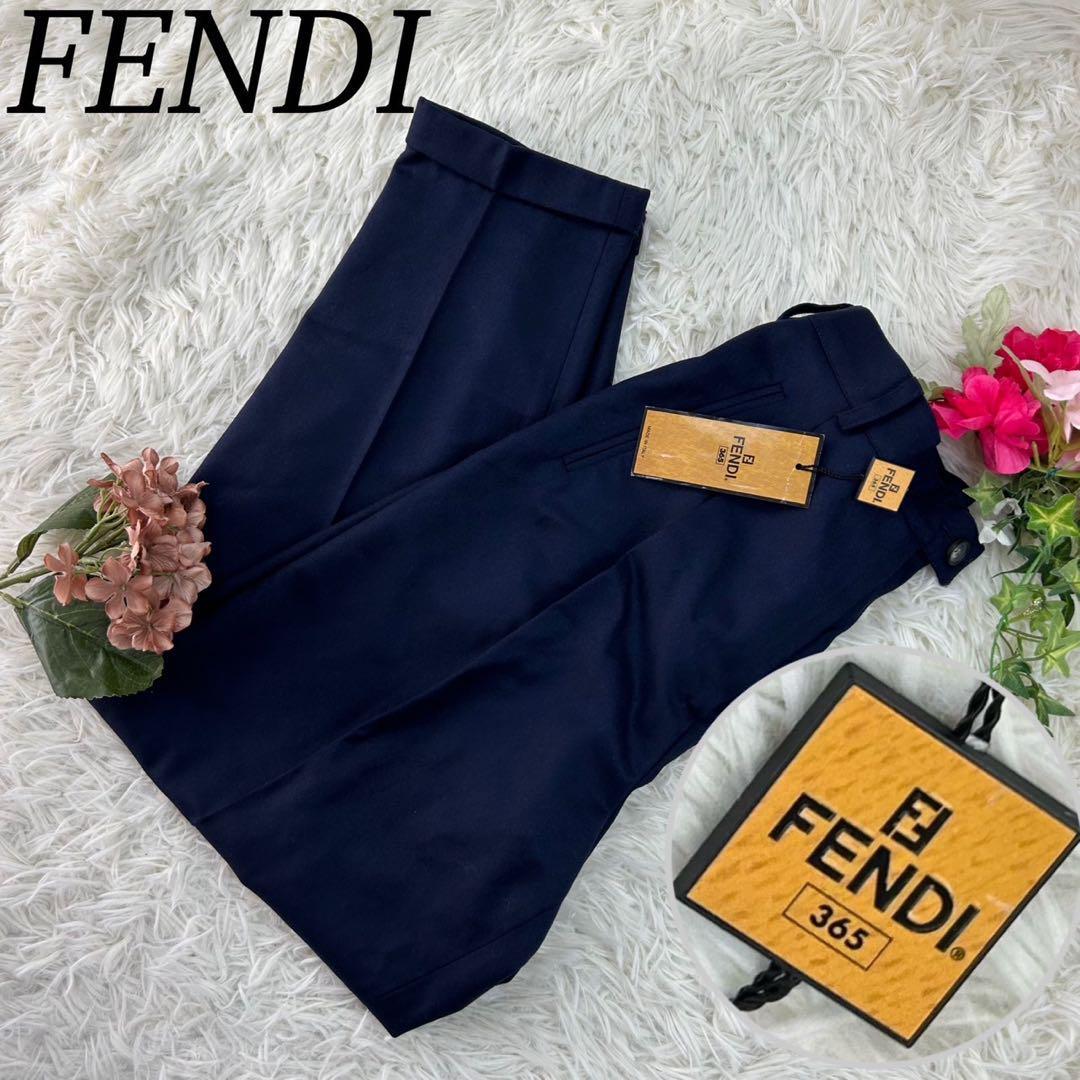 FENDI フェンディ レディース パンツ 新品タグ付き ネイビー M 長