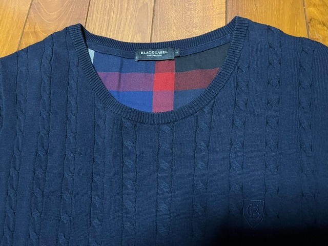 美品　ブラックレーベルクレストブリッジ　半袖　セーター　3（Lサイズ）　b589_画像5