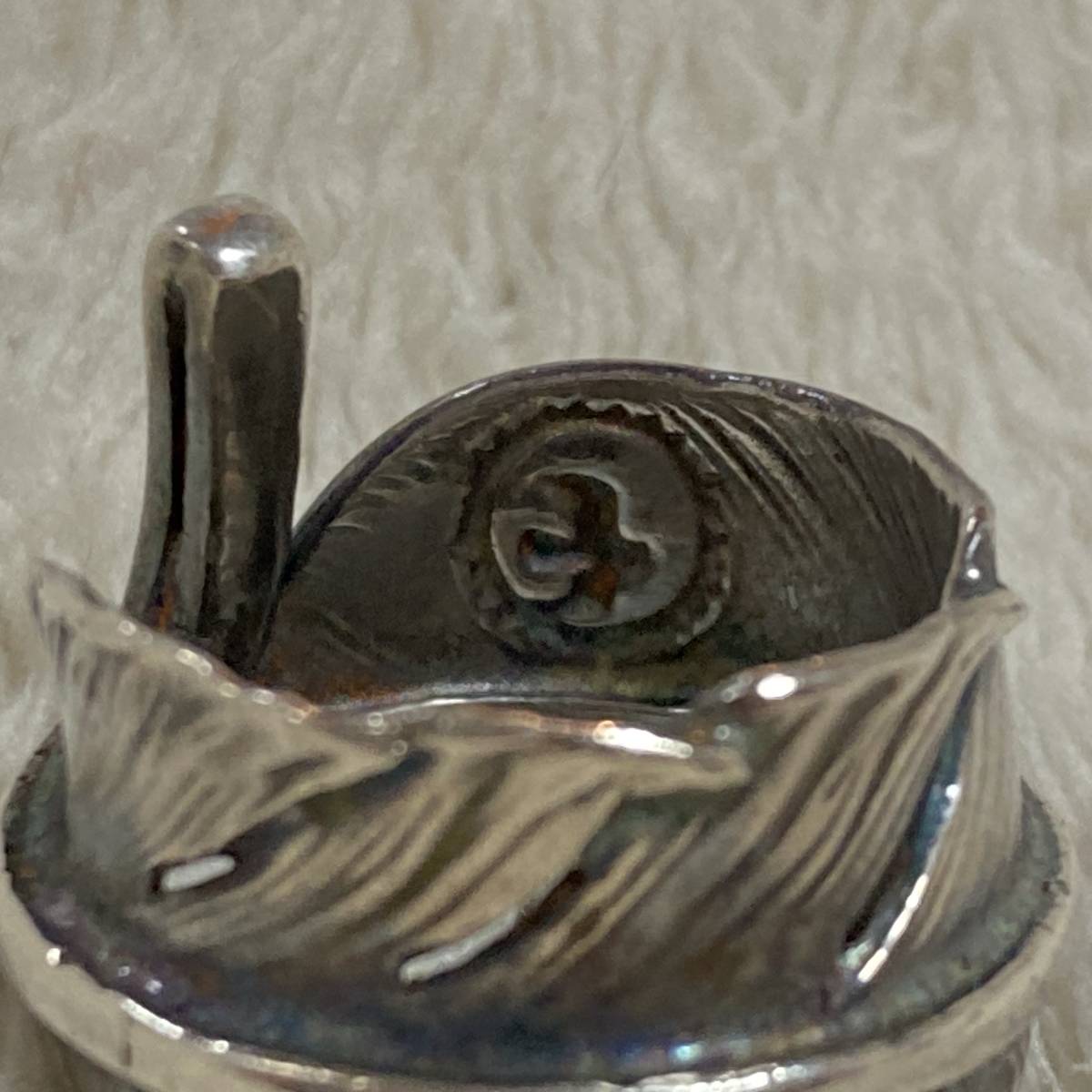  Goro's goro\'s очень большой простой перо кольцо примерно 10 номер серебряный кольцо 