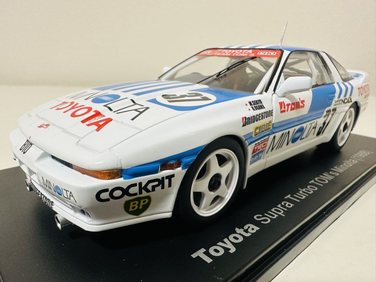 国産名車/'88 Toyotaトヨタ Supraスープラ Turboターボ Tom'sトムス MINOLTAMINOLTA 1/24 絶版 高速有鉛 旧車_画像1