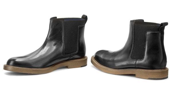 送料無料 Clarks 27.5cm チェルシー ブーツ ブラック 黒 サイドゴア ビジネス シューズ レザー 革 スーツ ローファー JJJ222_画像4