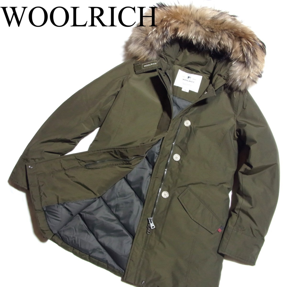 WOOLRICH Woolrich W*S ARCTIC PARKA FR Arctic Parker fur down jacket lady's XS khaki 