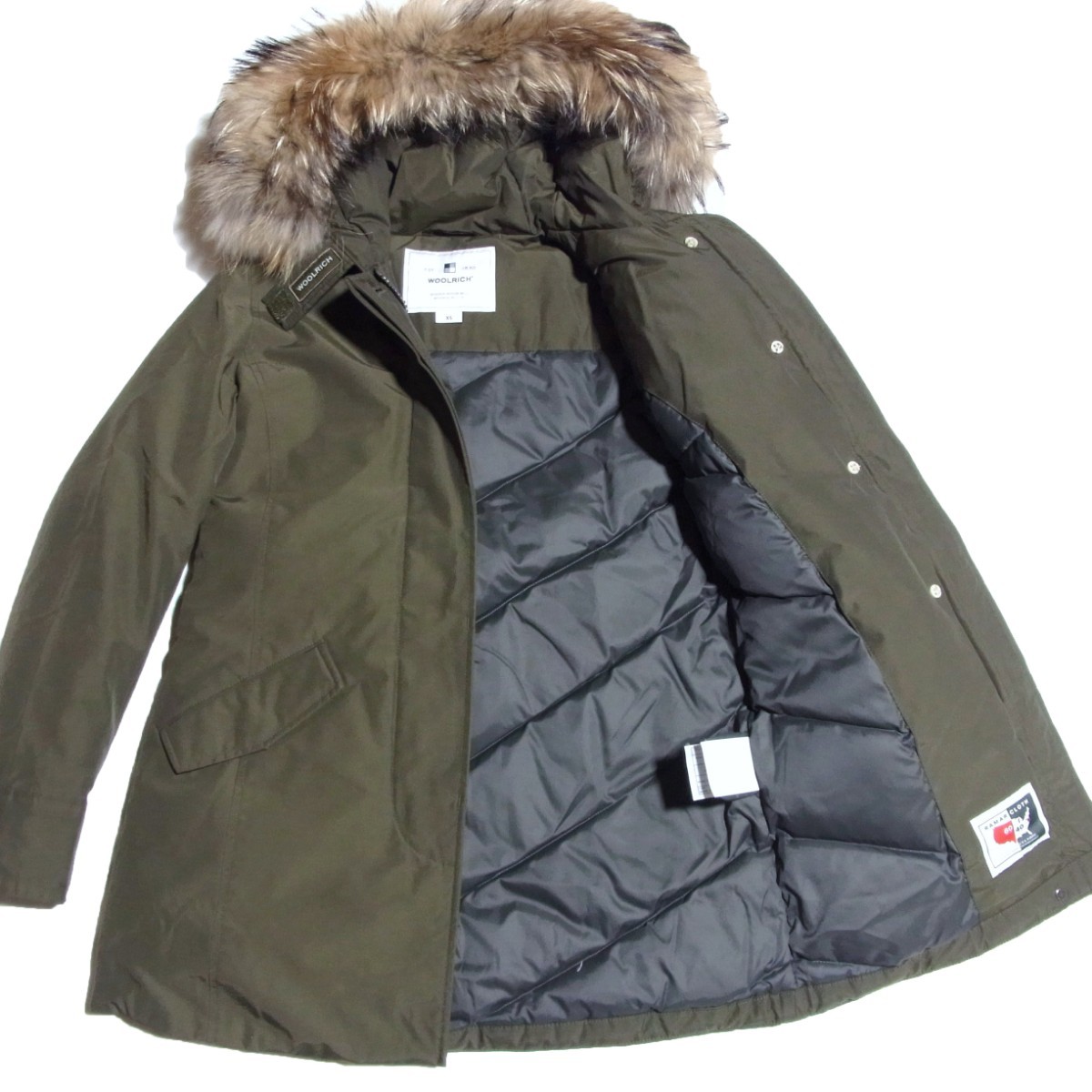 WOOLRICH Woolrich W*S ARCTIC PARKA FR Arctic Parker fur down jacket lady's XS khaki 