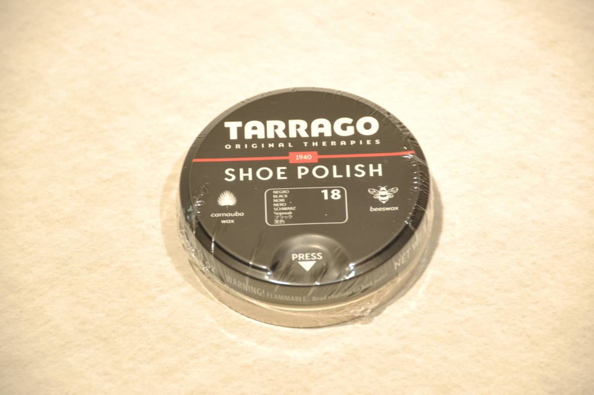 黒 TARRAGO タラゴ シューポリッシュ ５０ｍｌ靴用ワックス 磨き 蜜蝋 カルナバワックス 靴磨き ブーツ ローファー ケア 防水の画像1