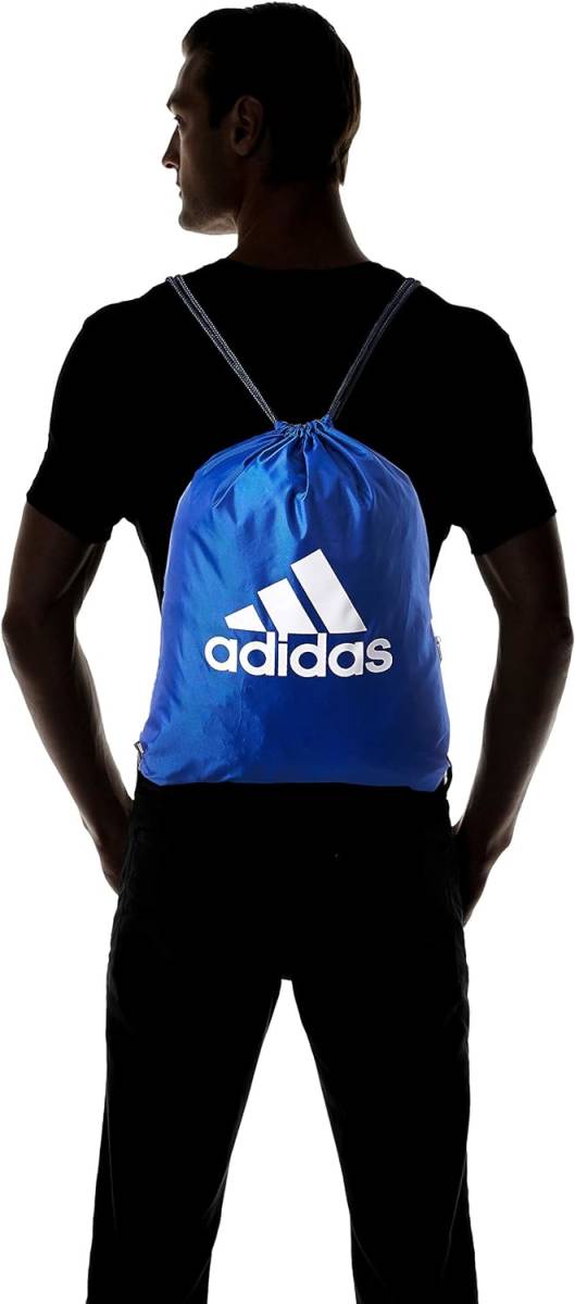 [KCM]Z-bag-90* выставленный товар *[adidas/ Adidas ] Jim sak большой Logo Jim сумка napsak боковой молния есть FSX24 голубой 