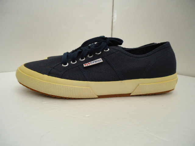 【KCM】NV-42.5★ワケあり未使用品★【SUPERGA/スペルガ】メンズ　スニーカー　キャンバス　42 1/2　ネイビー［2750 COTU CLASSIC］_画像2