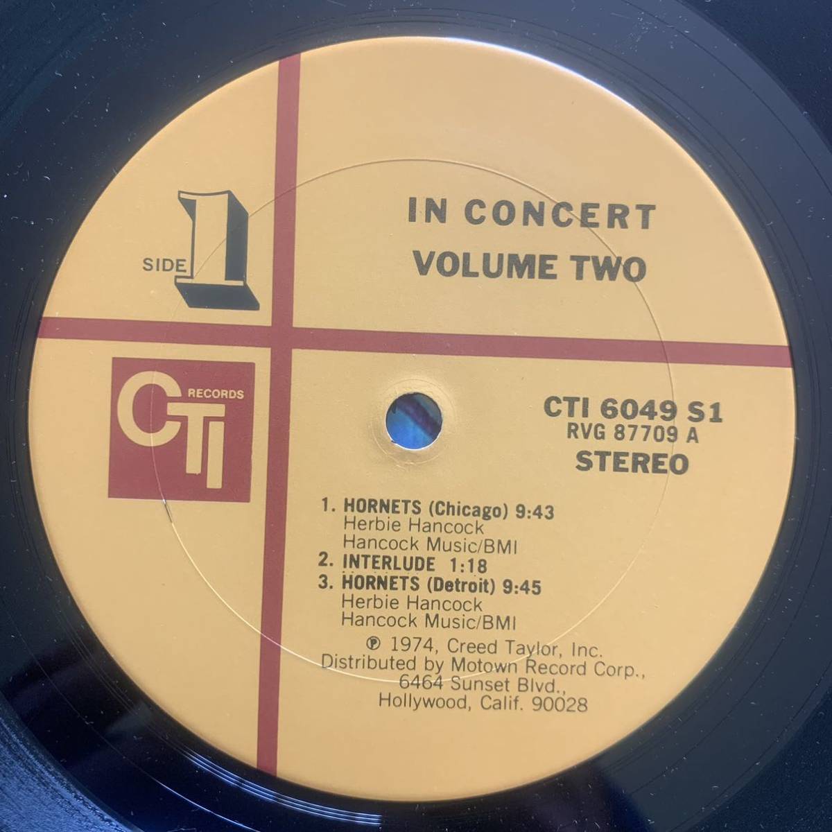 HERBIE HANCOCK / IN CONCERT VOLUME TWO (CTI) US org - VAN GELDER刻印_画像3