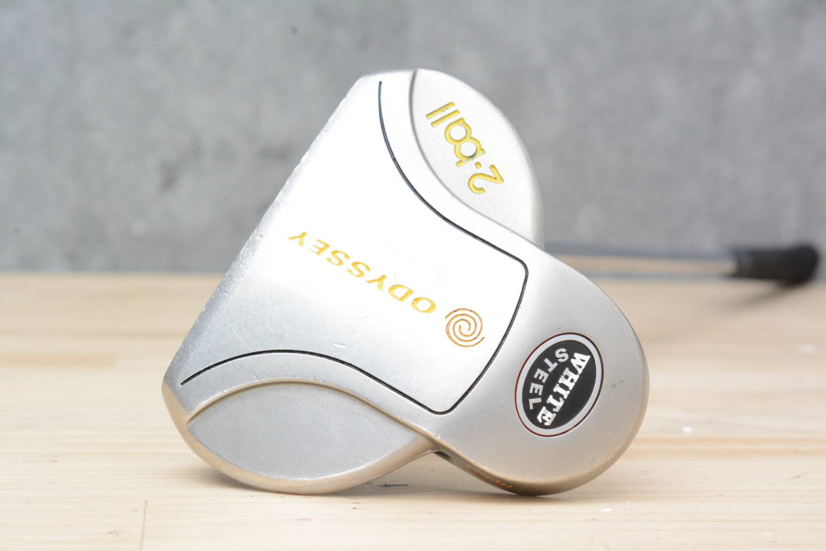 【程度良好 名器パター】オデッセイ ODYSSEY WHITE STEEL 2-BALL パター 30.5インチ ホワイト スチール 2ボール 2BALL ネオマレット型_画像4