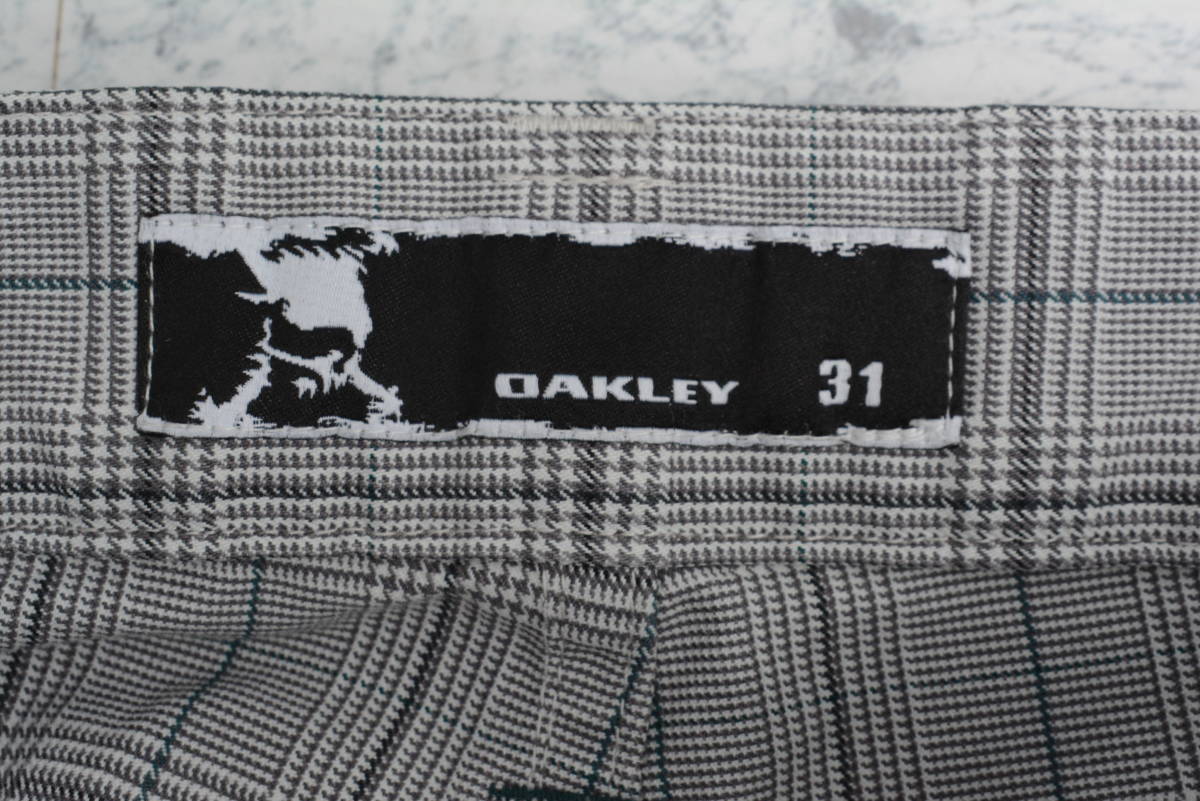 ★売切り★【人気ブランド】オークリー OAKLEY SKULL 3D PANT 9.0 ロングパンツ チェック柄 グレー サイズ31 ゴルフウェア 421828JP 14SS_画像7