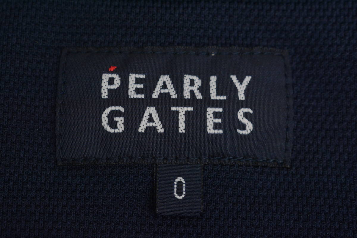 ★売切り★【未使用品】パーリーゲイツ PEARLY GATES レディース 半袖 ポロシャツ プリーツ ネイビー サイズ0 ゴルフウェア 女性用_画像9