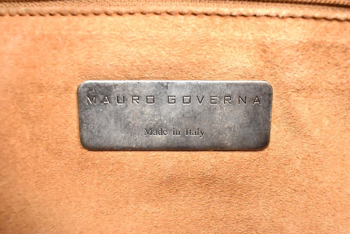 マウロゴヴェルナ MAURO GOVERNA ハンドバッグ ブラック レディース 保存袋付き 2311LS076_画像6