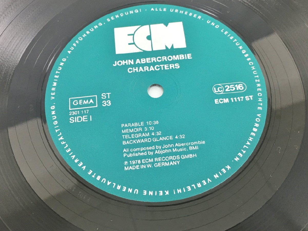 LPレコード John Abercrombie Characters ECM 1117 2310LO148_画像6
