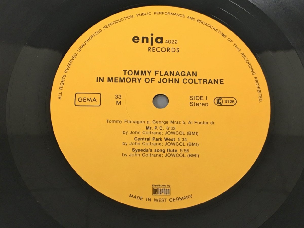 LPレコード TOMMY FLANAGAN Giant Steps ENJA 4022 2310LO135の画像6