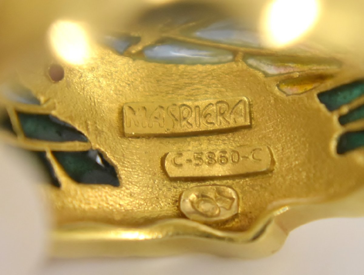 マリエラ MASRIERA リング 指輪 K18 18金 750/メレダイヤ/ルビー レディース カエルモチーフ 総重量 10.0g 2311LT146_画像8