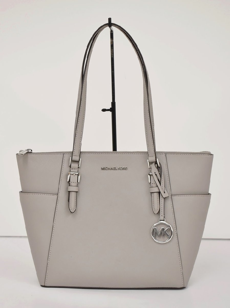 マイケルコース MICHAEL KORS トートバッグ PEARL GREY 35F0SCFT3L レディース A4対応 美品 2310LR189_画像1