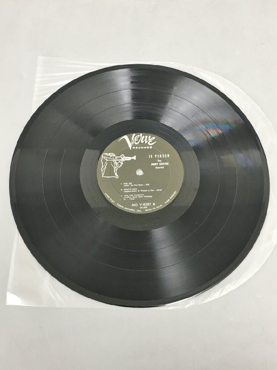 LPレコード The Jimmy Giuffre Quartet IN PERSON Verve Records MG V -8387 2310LBR108_画像5