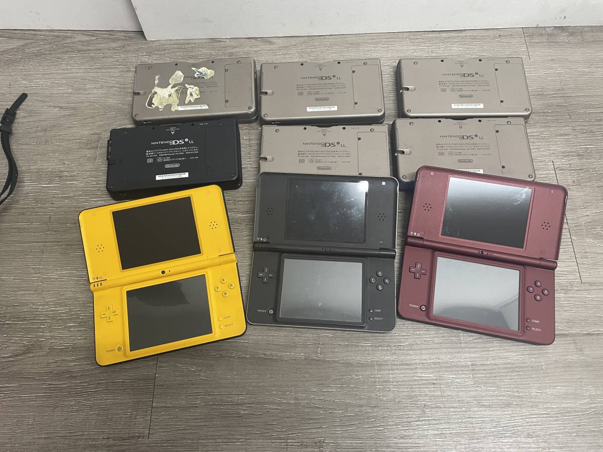 ☆ DSiLL ☆ ニンテンドーDS i LL 本体 9台 まとめ売り ジャンク 部品取り Nintendo DS ニンテンドー 任天堂 イエロー マリオ レッド _画像3