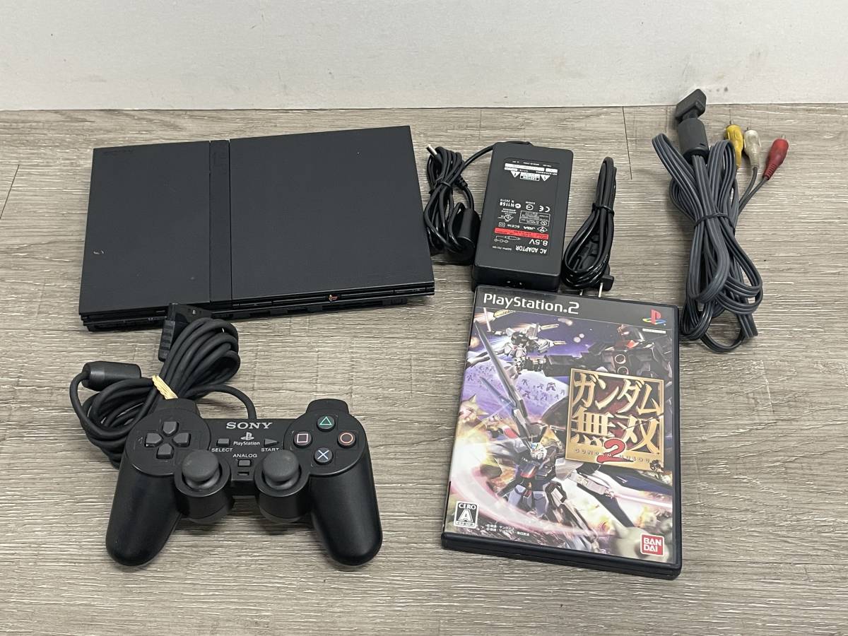 ☆ PS2 ☆ プレイステーション2 SCPH-77006 動作品 状態良好 本体 互換アダプター Playstation2 薄型 海外版 国内PS2ソフト 動作OK 8205_画像1