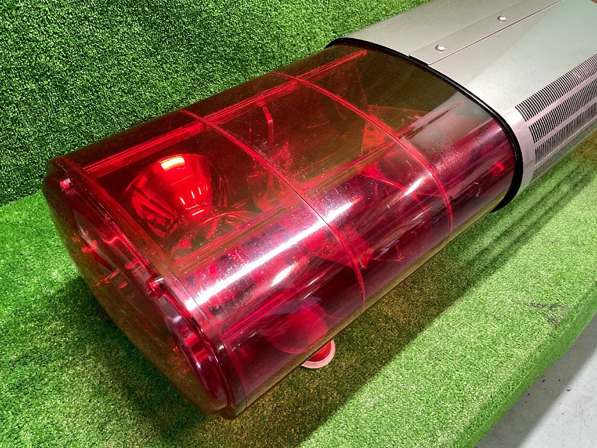 壱 佐々木電機 散光式警光燈 HZS-12DF パトライト アンプ SAP-30 回転灯 赤色灯 サイレンアンプ マイク 33528 YB75_画像2