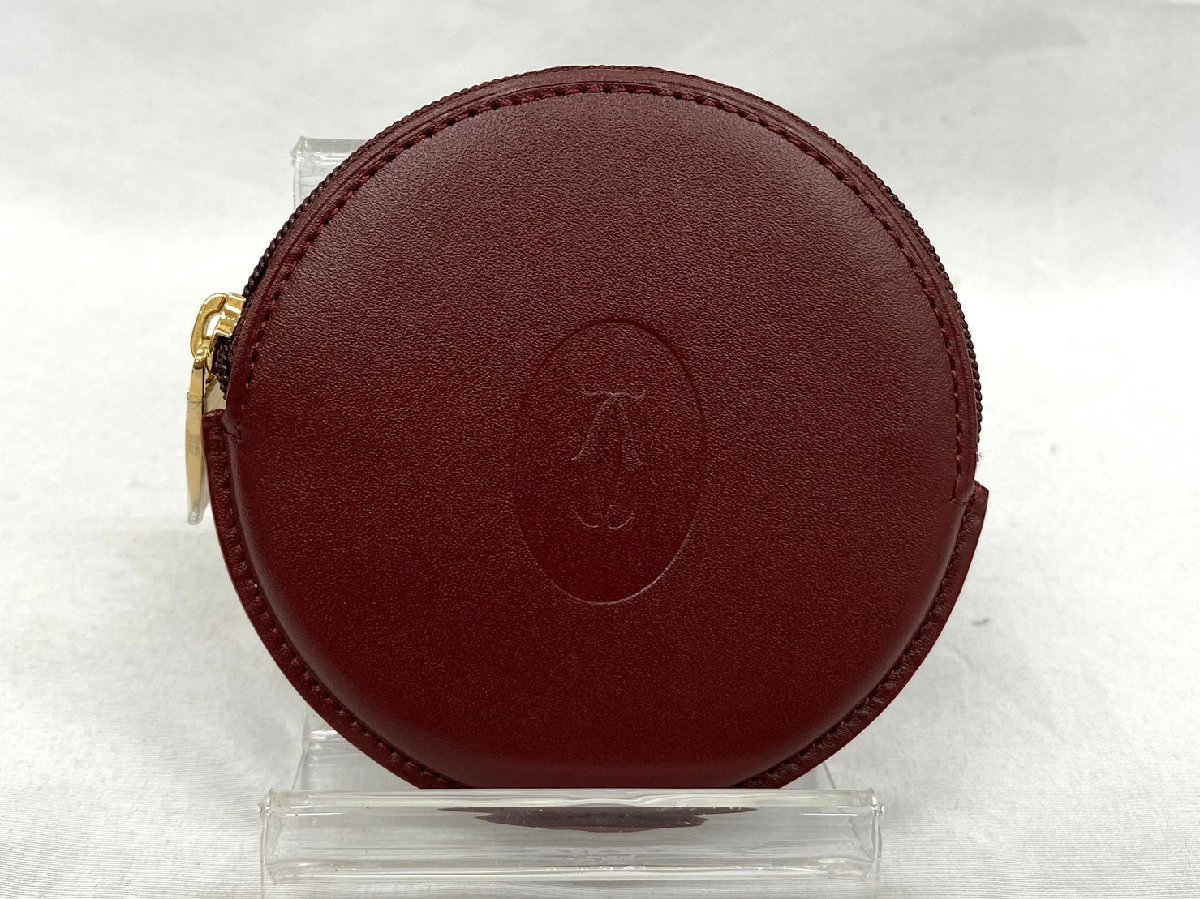 未使用品◇◇Cartier カルティエ マストライン レザーコインケース コインパース 小銭入れ ボルドー系◇◇_画像2