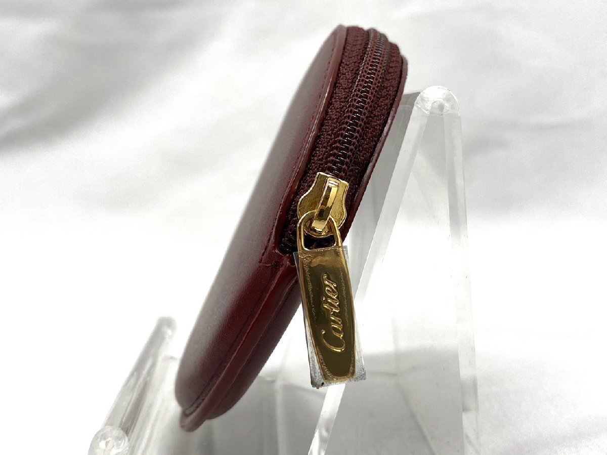 未使用品◇◇Cartier カルティエ マストライン レザーコインケース コインパース 小銭入れ ボルドー系◇◇_画像6