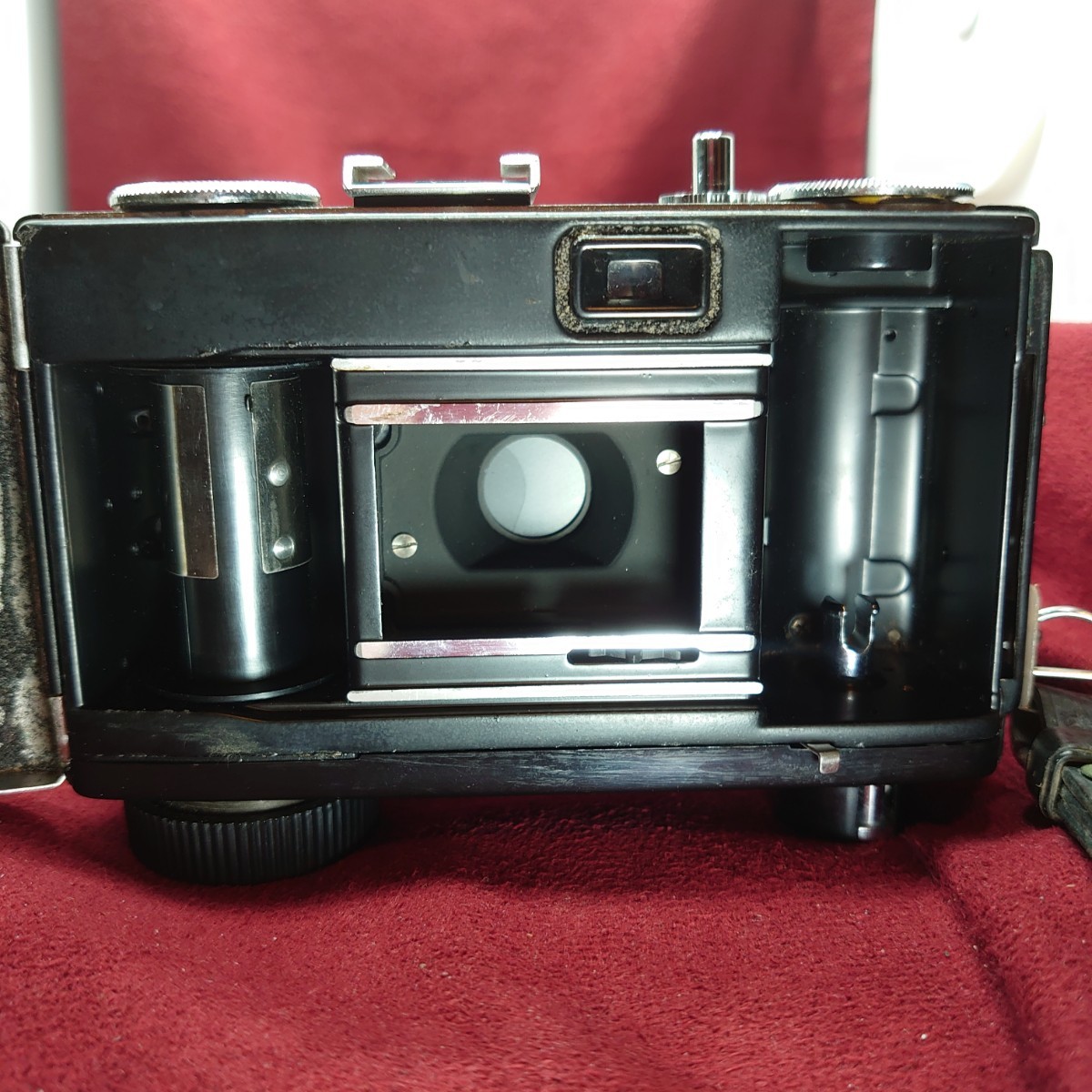 J11【シャッターOK】RICOH HI-COLOR 35S コンパクトフィルムカメラ リコー ハイカラー LENS RIKENON F:2.8 35mm 昭和レトロ ビンテージ_画像9