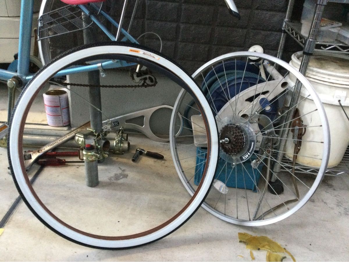 自転車 タイヤ＆肉厚チューブ＆リムバンド２０× 1.７５各２セット