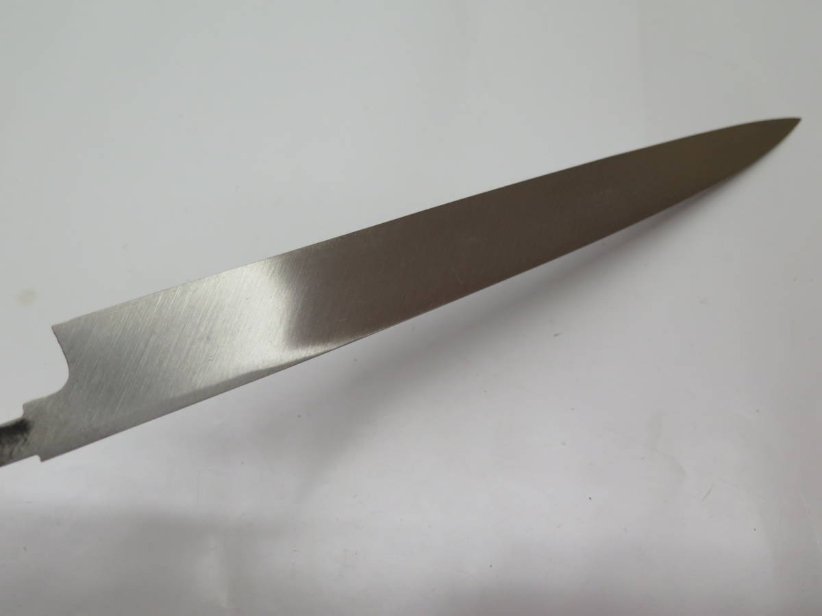 「刃のみ」　未使用保管品　刺身包丁　全長約41㎝　刃長約29㎝（刃先からアゴまで）峰幅約4㎜_画像5