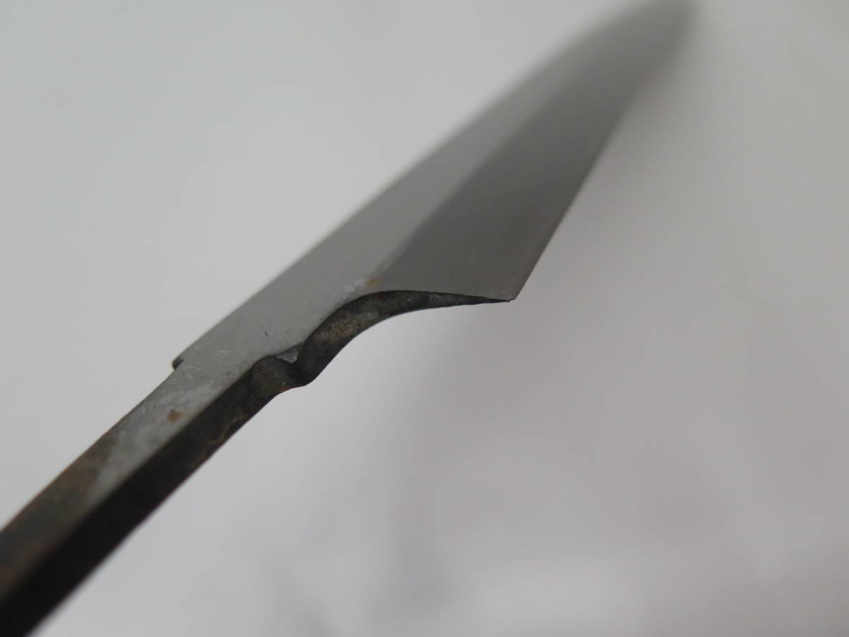 「刃のみ」　未使用保管品　刺身包丁　全長約41㎝　刃長約29㎝（刃先からアゴまで）峰幅約4㎜_画像7
