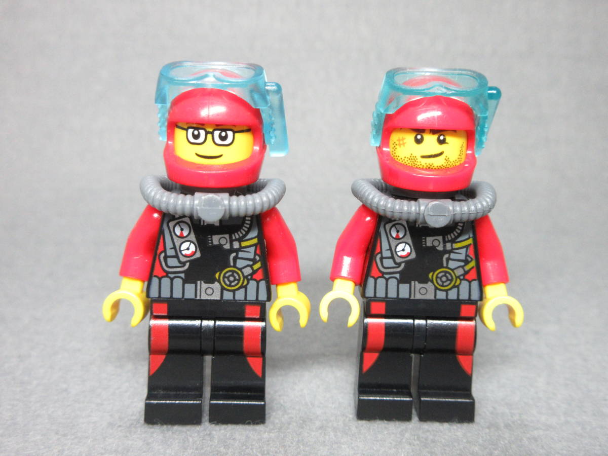 LEGO★s4 正規品 街の人 ミニフィグ セット CITY シリーズ 同梱可能 レゴ シティ タウン アクアダイバー 海底 海中 ダイビング 男性 女性_画像1