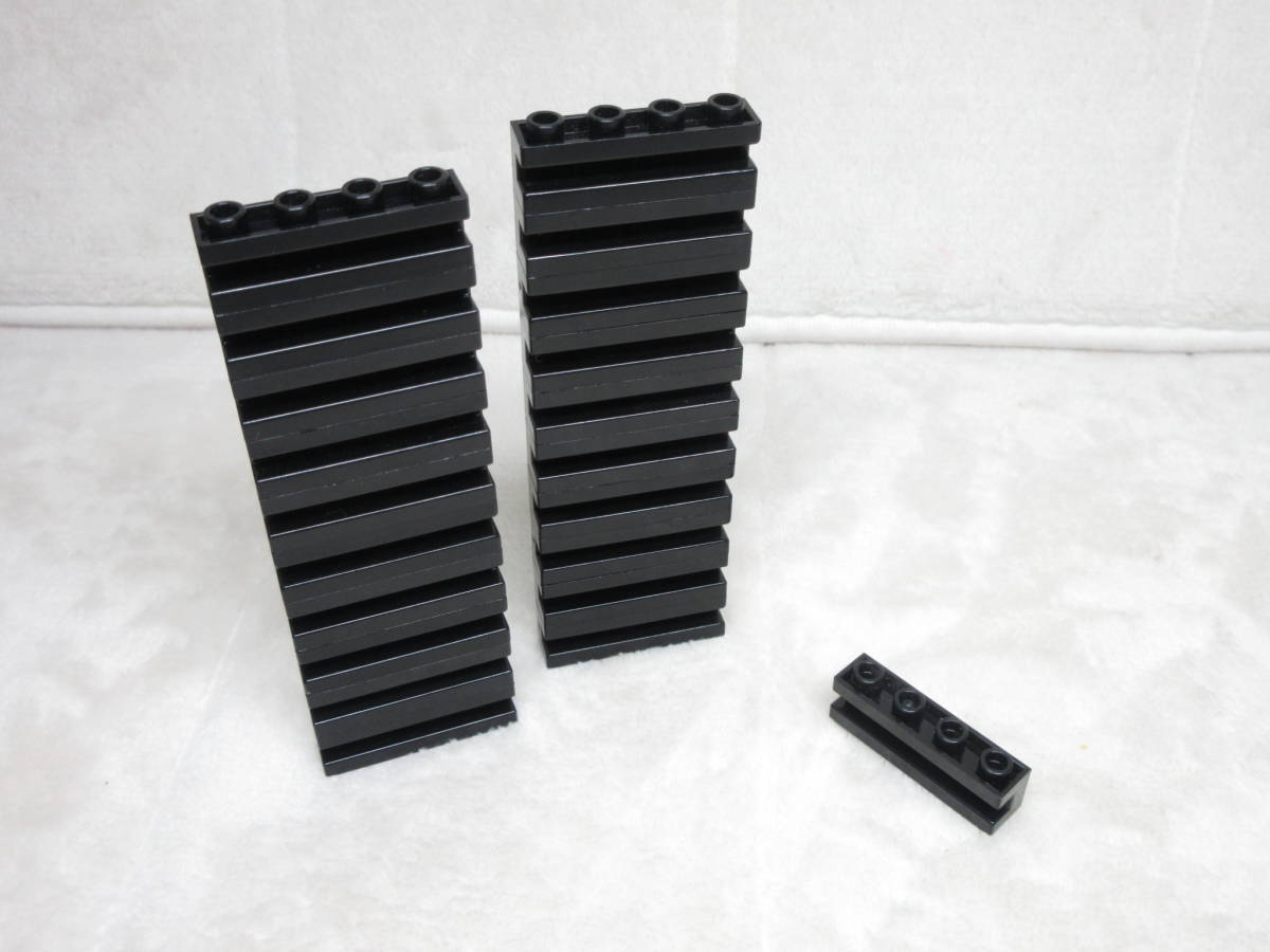 LEGO★正規品 黒 20個 溝 スライド レールパーツ 1×4 ブロック 同梱可能 レゴ 創作 建物 家 House ビルド ジオラマ_画像2