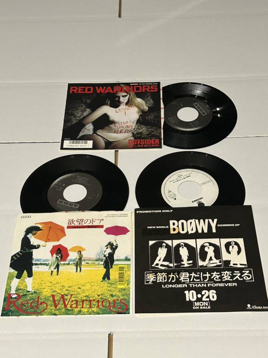 7インチ(9枚)☆BOOWY/Theピーズ/アンジー/RED WARRIORS/ラフィン・ノーズ/CHAR他☆和モノ☆プロモ◎シングルレコード_画像2