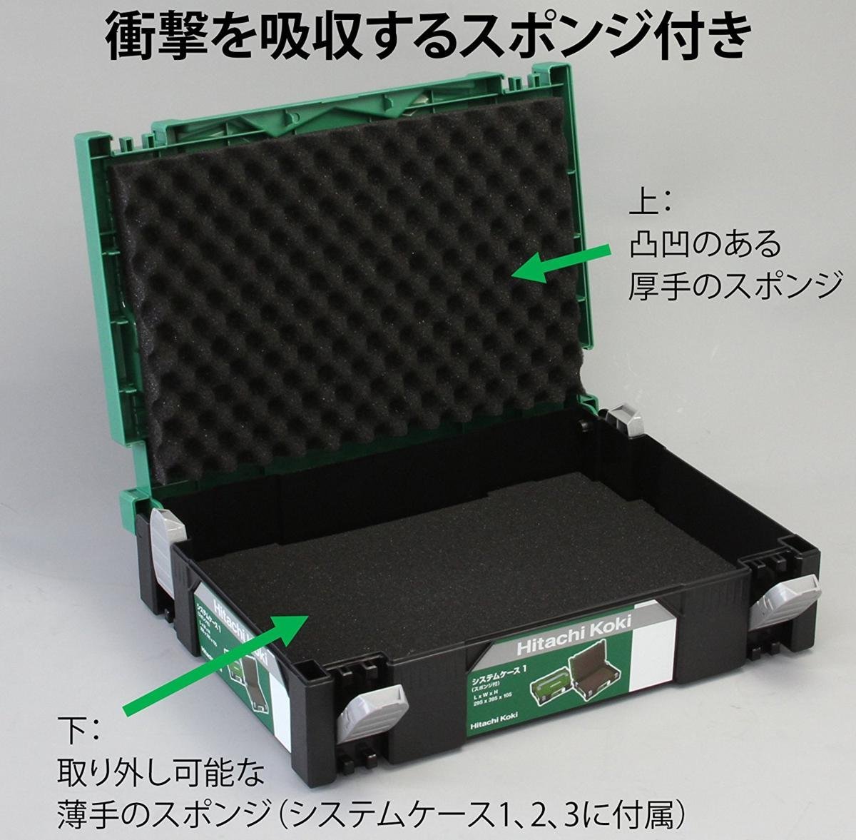 HiKOKI ハイコーキ 旧 日立 システムケース1 0040-2656 道具箱 道具 ケース 建築 建設 大工 造作 電工 電設 ツールバック ツール ボックス_HiKOKI システムケース1 0040-2656 