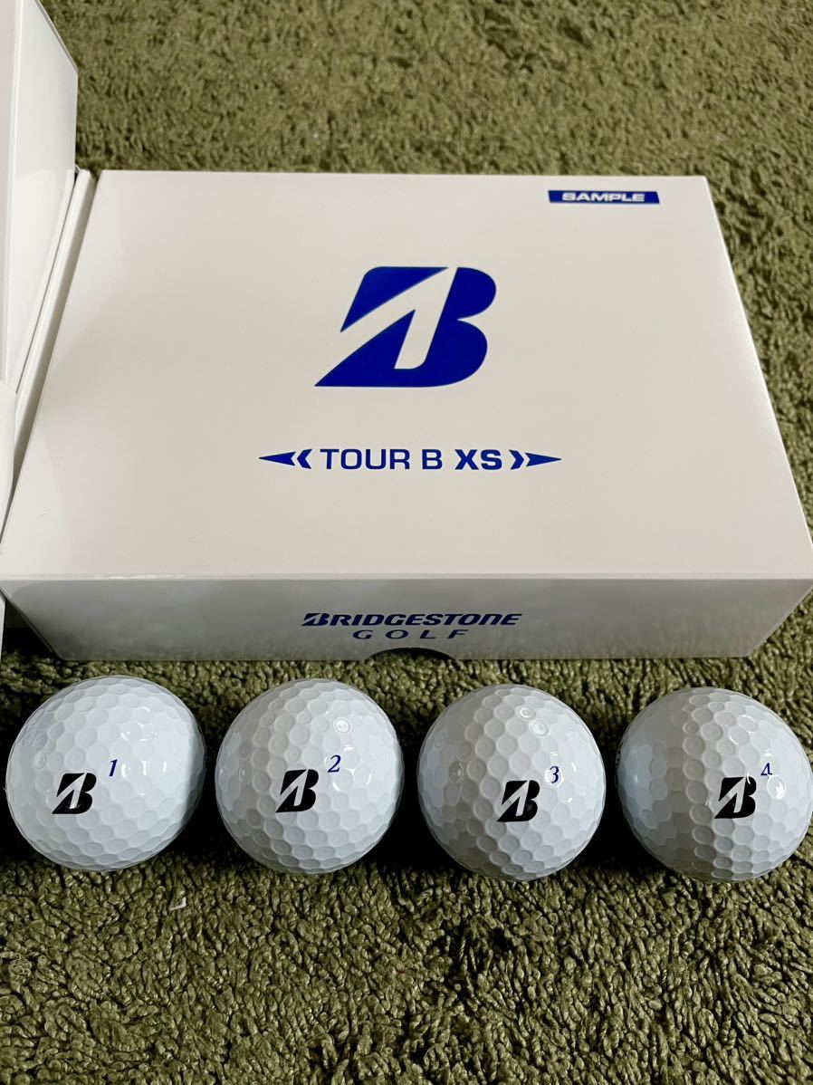 ②新品 現行 TOUR B XS プロモデル ゴルフボール 2ダース セット 非売品 ブリヂストン タイガーウッズ ウレタン ツアーボール 12球_画像3