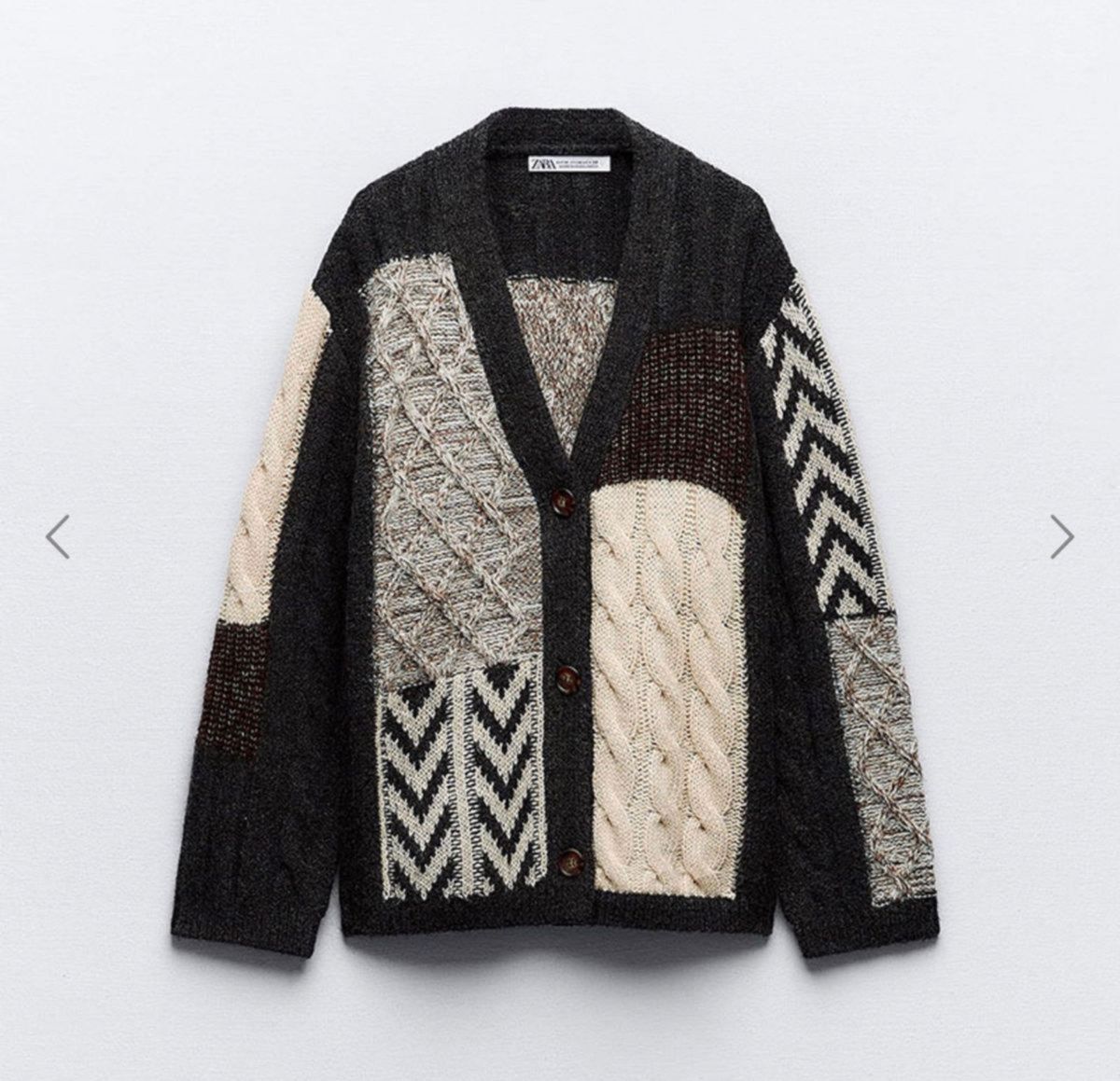 ZARA ザラ 未使用 今期パッチワークニットカーディガン|Yahoo ZARA ザラ 未使用 今期パッチワークニットカーディガン|Yahoo