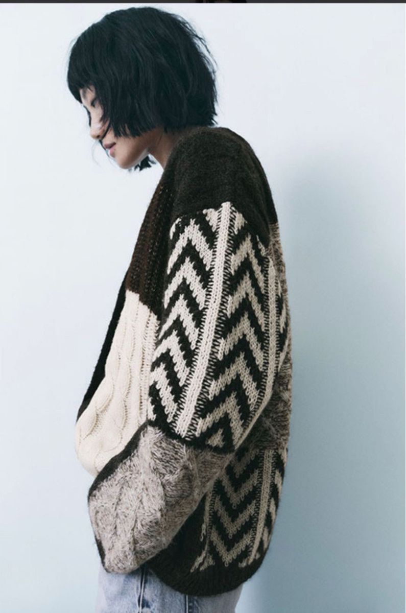 ZARA ザラ 未使用 今期パッチワークニットカーディガン|Yahoo ZARA ザラ 未使用 今期パッチワークニットカーディガン|Yahoo