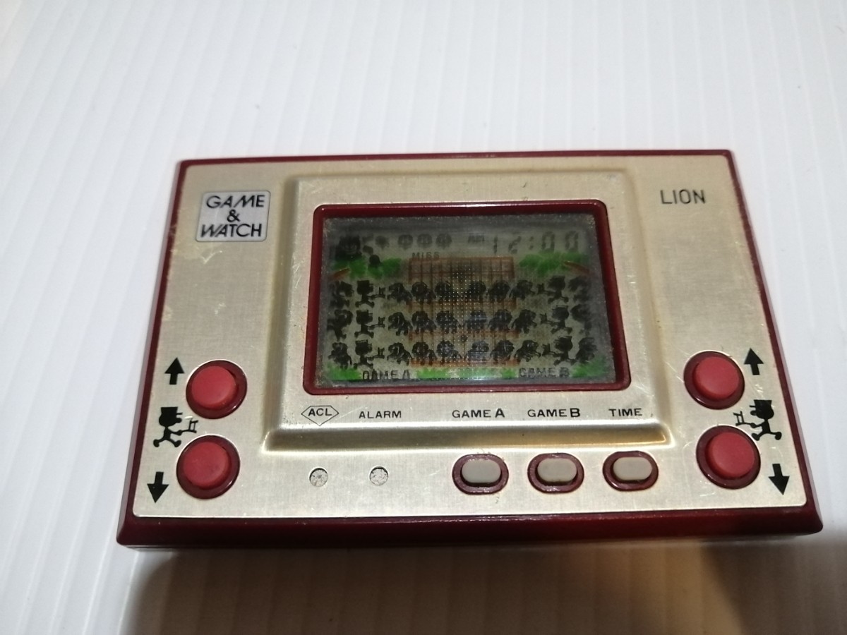 動作品 GAME&WATCH ゲームウォッチ LION ライオン 任天堂 Nintendo_画像1