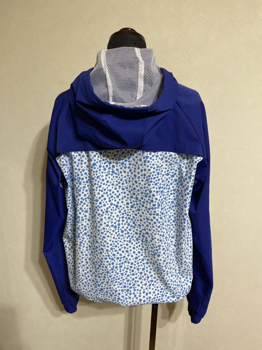 [ beautiful goods ] le coq sportif golf Le Coq Golf wear lady's Zip window Parker jacket size M long sleeve blue dot pattern 