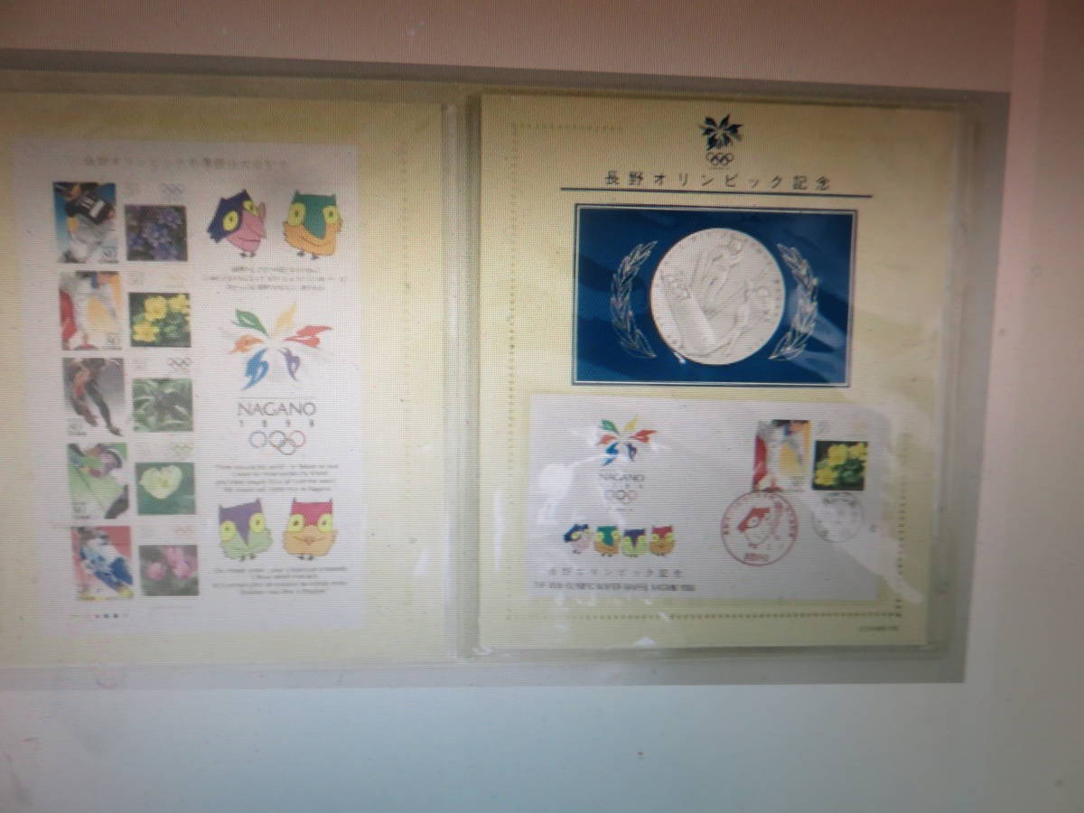 日本オリンピック委員会ゴールドピン２個　1998ナガノオリンピック純銀メダル切手セット_画像4