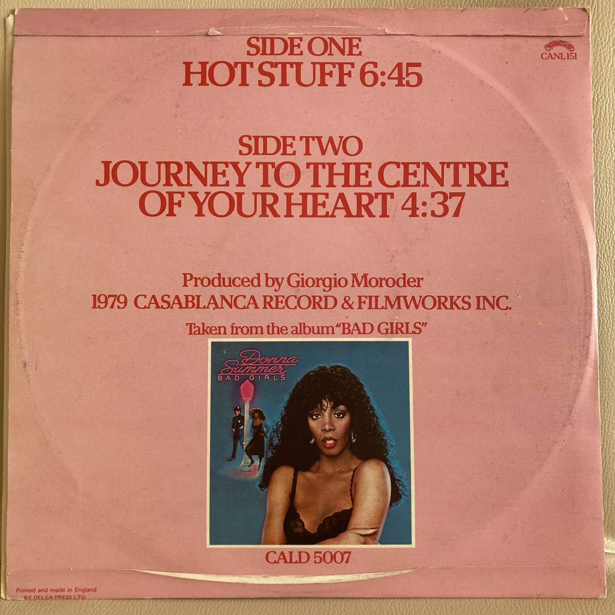 Donna Summer - Hot Stuff 12 INCHの画像2