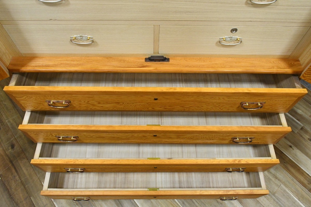 PB3KK37b 屋久杉 W120cm H195cm 整理箪笥 チェスト 和モダン PB3KK37b 屋久杉 W120cm H195cm 整理箪笥 チェスト 和モダン