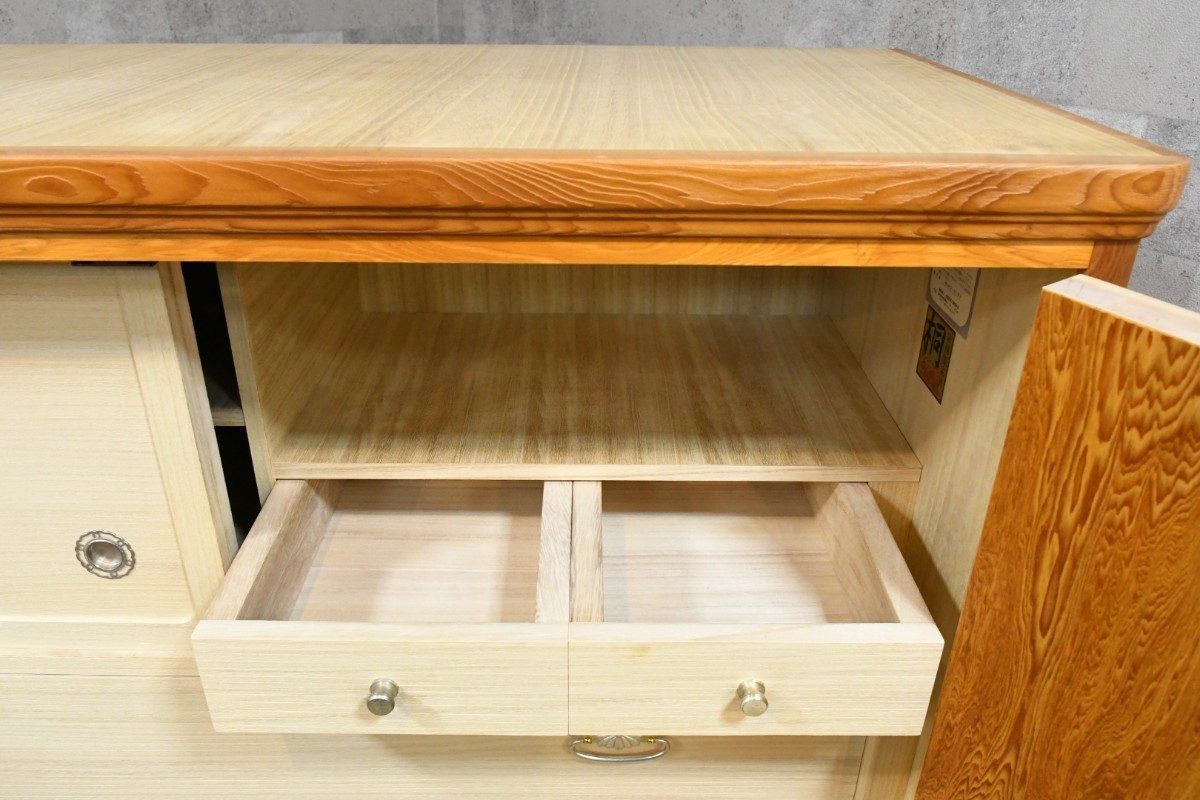 PB3KK37b 屋久杉 W120cm H195cm 整理箪笥 チェスト 和モダン PB3KK37b 屋久杉 W120cm H195cm 整理箪笥 チェスト 和モダン