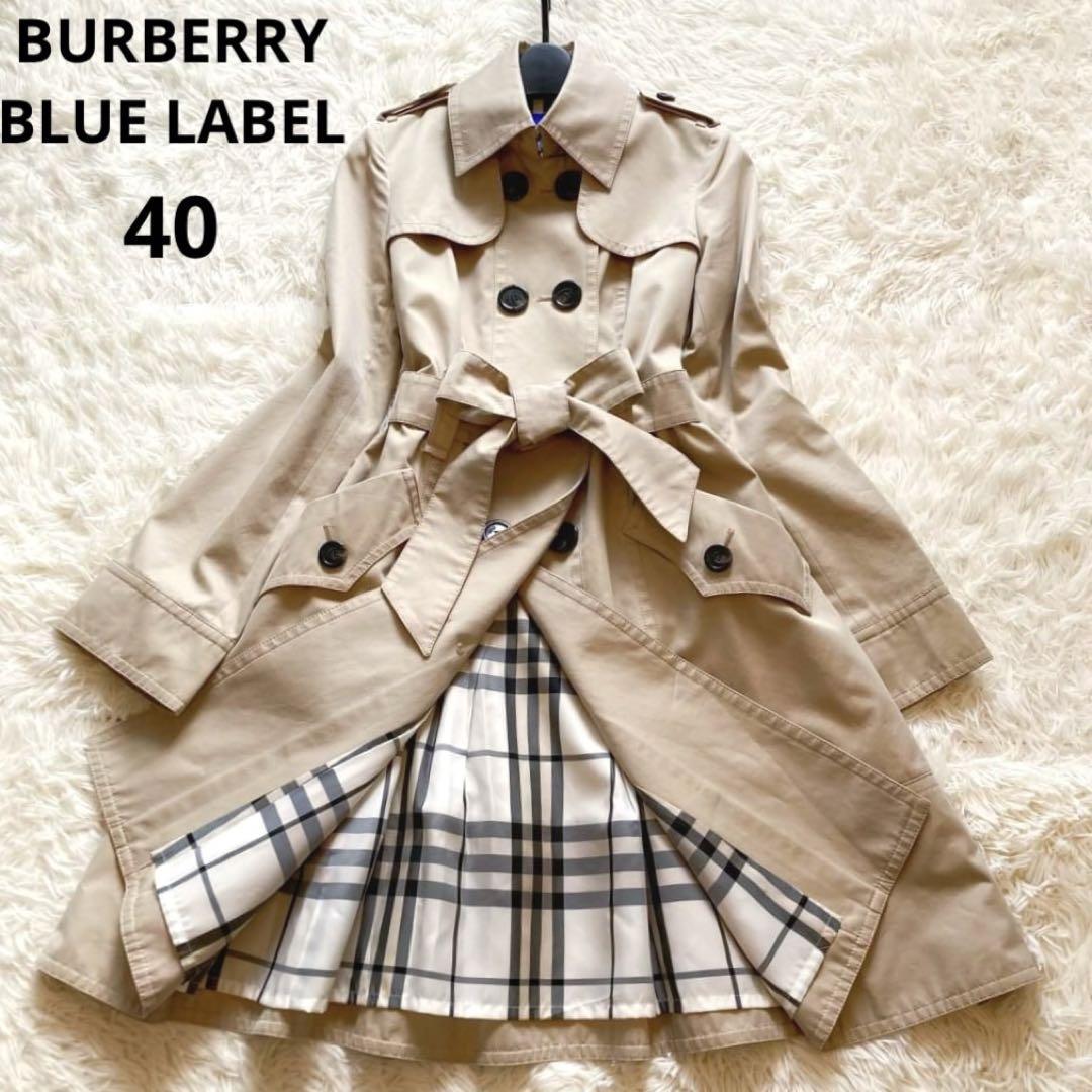 BURBERRY バーバリーブルーレーベル トレンチコート ノバチェック 40-