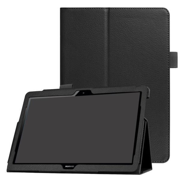 【送料無料】Huawei MediaPad T3 10 専用 ケース　二つ折　カバー　薄型　軽量型　スタンド機能　高品質PUレザーケース ブラック_画像1